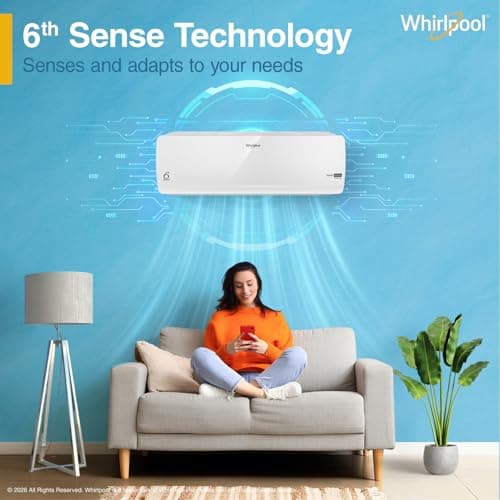 Whirlpool 1.5 Ton 5 Star, New star rated, Magicool Inverter Split AC (MAGICOOL 15T 5S INV CNV S6K3PP0, Copper, Convertible 4-in-1 Cooling Mode, HD Filter White) 4