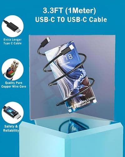 50W Charger for Nothing Phone (4a) Pro Charger Original Adapter Like Quick Dash Warp Dart Flash Super Vooc Fast Charger with 1 Meter Type C USB Data Cable (4A/7.3A, SAMF55, Red) 6