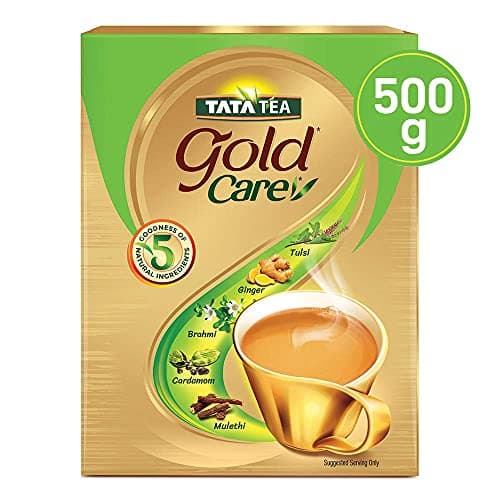 Tata Tea Gold Care 500 gram, Goodness Of Cardamom, Ginger Powder, Tulsi, Brahmi & Mulethi, Natural Ingredients, Exquisite Blend Of Tea, Rich In Taste, Black Tea 3
