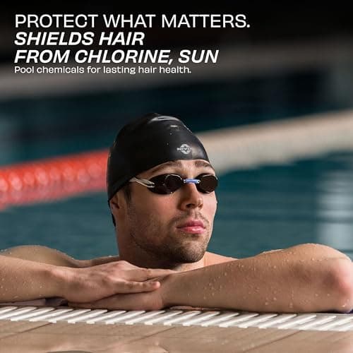 Nivia Classic Silicone Swimming Cap for Adults, Swimming Pool Cap, Swimming Cap for Women & Men, Silicone Cap Swimming, Waterproof (Black) 3