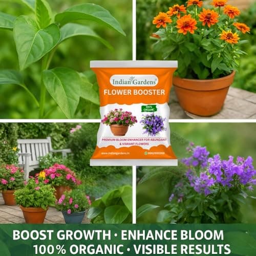 Indian Gardens - Flower Booster | Flowering Plant Food for Heavy Blooming | Promotes Bigger, Brighter Flowers & Healthy Growth | Suitable for All Flowering Plants (400 Grams) 5