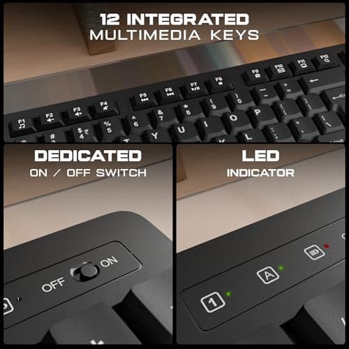 Zebronics Wireless Keyboard, 2.4GHz, 104 Keys with 12 Multimedia Keys, UV-Coated Keycaps, Retractable Stand, On/Off Switch, Power Saving Mode, Plug & Play (Companion 116-K) 4