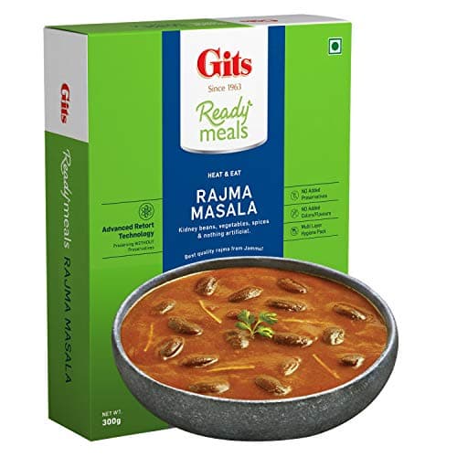 Gits Ready to Eat Rajma Masala, Pure Veg, Heat and Eat, North Indian Gravy, Microwaveable, 1200g (Pack of 4 X 300g Each) 4