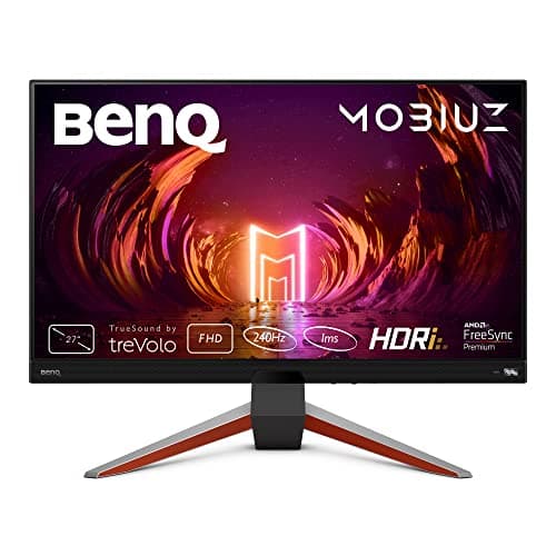 BenQ MOBIUZ EX270M 27" 240Hz 1ms MPRT IPS Full HD HDR Gaming Monitor | FreeSync Premium| Height Adjustment| 99% sRGB| 400nits| Black Equalizer| treVolo Speakers| HDMI| DP| USB 3.0 Hub (Metallic Grey)