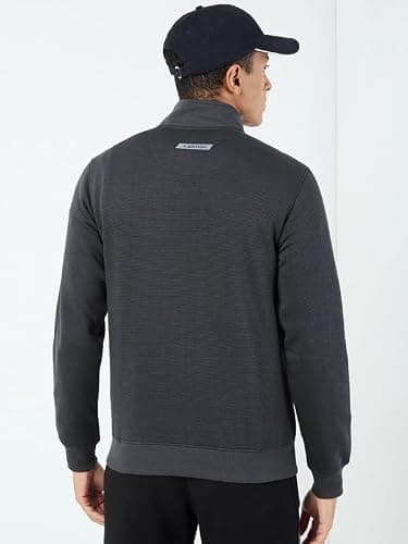Wildcraft Men Cotton Blend Sweat Shirt | Sweatshirt for Mens | Regular Fit | (Black, XL) 4