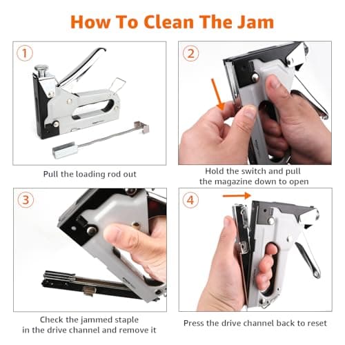 amazon basics 3 in 1 Heavy Duty Staple Gun with staples - (4-14mm) 600 Pieces 5
