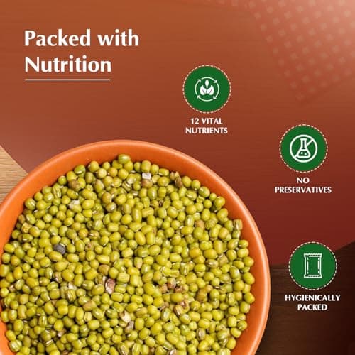 Amazon Brand - Vedaka Unpolished Green Moong Dal | Whole | 1 Kg | Popular Green Moong Dal | Naturally Rich in Protein | Naturally Cholesterol Free 5