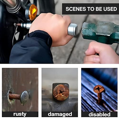 Inditrust 7 Pcs Impact Screwdriver Set | Heavy Duty Manual Impact Driver Kit with Chisel Bits | Chrome Vanadium Steel Portable Screwdriver Set for Automotive, Repair & Industrial Use 3