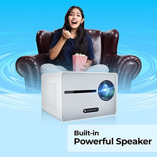 Zebronics PIXAPLAY 20 LED Projector with FHD 1080p, HDMI, USBx2, Aux Out, Bluetooth v5.1, Upto 431 cm Screen Size, Built-in-Speaker, 3000 Lumens and a Compact Design 5