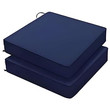 High Density Premium Sofa Seat & Back Foam Cushions with Washable Zip Cover Non-Wrinkles Cushion Sofa Gaddi for Multipurpose Uses, 21"x22"x4", 32 Foam Density (Blue-03)