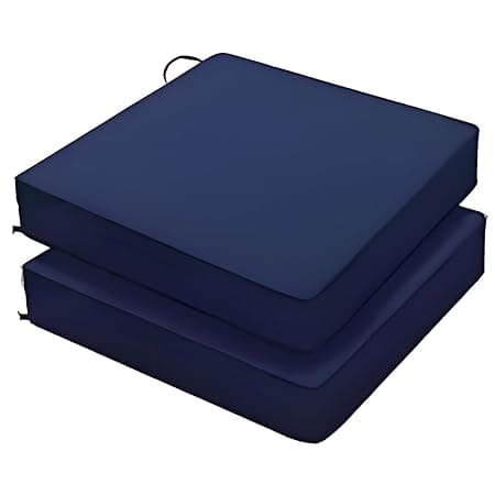 High Density Premium Sofa Seat & Back Foam Cushions with Washable Zip Cover Non-Wrinkles Cushion Sofa Gaddi for Multipurpose Uses, 21"x22"x4", 32 Foam Density (Blue-03)