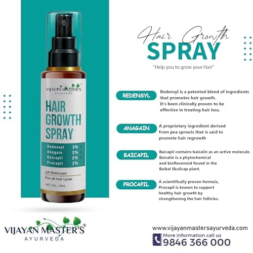 VIJAYAN MASTER'S Natural Hair Spray For Hair Growth 5