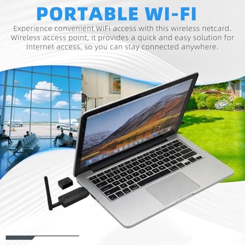 USB WiFi Adapter Wireless Network Dongle with AR9271 Chip 150Mbps 2.4GHz for Desktop PC Laptop Windows 10 8 7 XP and Linux System Plug and Play Setup 3
