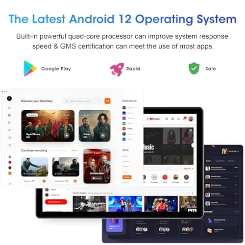 WeTap Android Tablet 10 Inch 3GB RAM 64GB ROM Android 12 Tablets Octa-Core Processor 1280x800 IPS Display Tablet with Camera 2+8MP WiFi Bluetooth 6000mAh Battery (Silver) 2