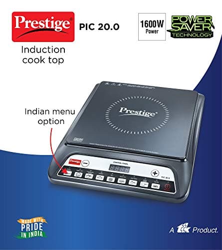 Prestige Electric Kettle PKOSS - 1500W, Steel (1.5L), Black & PIC 20 1600W Induction Cooktop & PGMFB 800W Grill Sandwich Toaster with Fixed Grill Plates 5