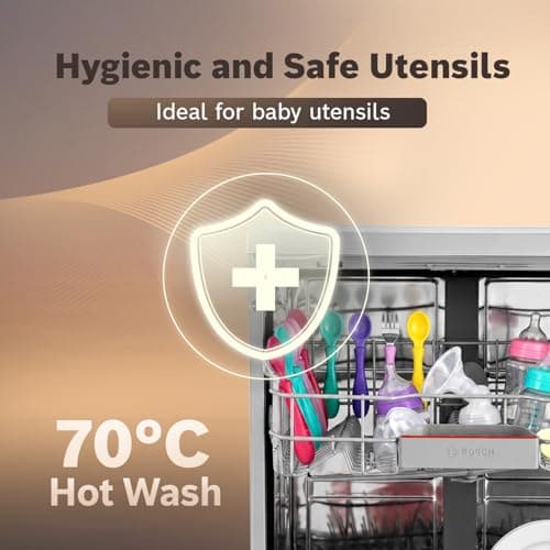 Bosch 14 Place Setting Free Standing Dishwasher for Indian Utensils, WiFi Enabled, Intensive Kadhai Program, Inbuilt Heater, Fits Up to 80 Utensils, White (SMS6IKW01I) 5