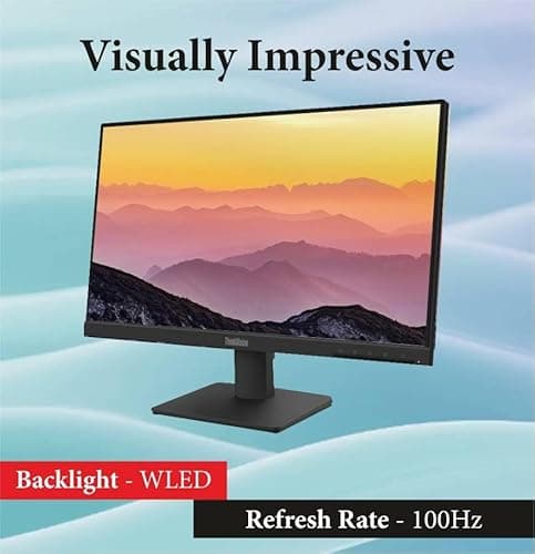 Lenovo ThinkVision S22-4e | 21.5" (60.45cm) FHD IPS 100Hz Ultraslim Monitor | 4ms, 99% sRGB, 16.7Mn Colors, 1x HDMI 1.4, 1x VGA,TUV Eye Comfort, Low Blue Light| Tilt | Black 5