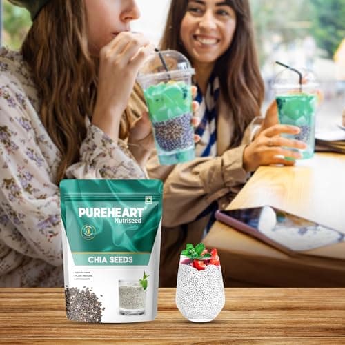 Pureheart Raw Chia Seeds 80 gm| Chia Seeds for Weight Management | Rich in Calcium, Protein, Fiber, Omega-3 and Antioxidant | Seeds for Eating | Diet Snack | Naturally Sourced 4