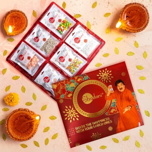 Shadani Diwali Celebration Gift Pack – Premium Assorted Mouth Fresheners & Candies Collection, Festive Edition, 6 Flavours Shadani Gift Hamper for close ones – Festive Pouch of 6 Assorted Traditional  2