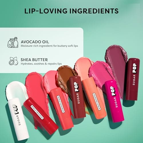 SUGAR POP Nourishing Lip Balm | Castor Oil, Shea Butter & Avocado Oil | Hydrating | 4.5gm- 02 Cherry 3