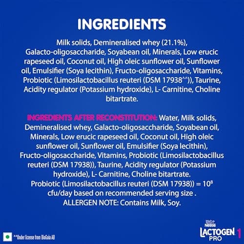 Lactogen Pro Stage 1, 475g Tin Pack With Smartlid, Infant Formula With Probiotic, Prebiotics And Whey Protein 4