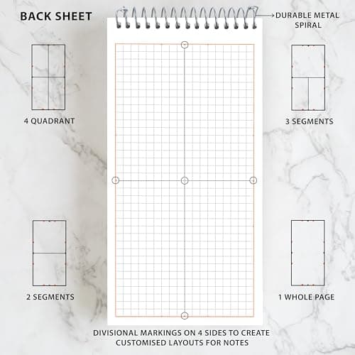 NEORAH—PETITE Daily To Do List Pad | 128 Pages | 20.0 x 10.0 cm | Daily + Hourly Split + Notes page | Durable Metal Spiral Desk Notepad + tear off sheets | Journal, Office Work Planner (YELLOW) 4