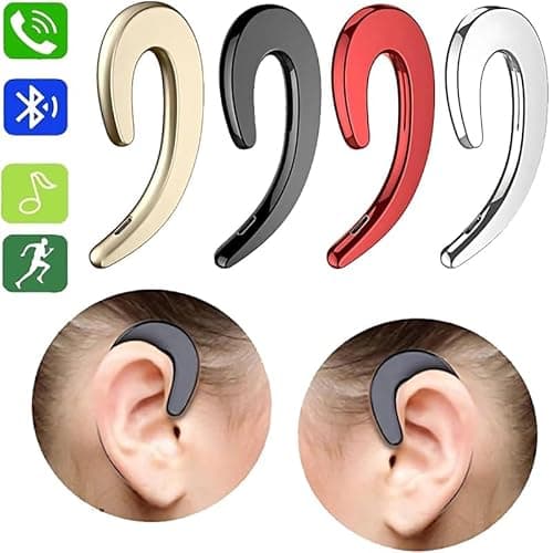 Drumstone (𝐋𝐢𝐦𝐢𝐭𝐞𝐝 𝐓𝐨𝐝𝐚𝐲 Bluetooth Bone Conduction Ear Hook Headset, with Dual Device Connection, Fast Charging & Compact Design for iOS & Android 𝟏𝟓 𝐘𝐞𝐚𝐫𝐬 𝐖𝐚𝐫𝐫𝐚𝐧𝐭𝐲 5
