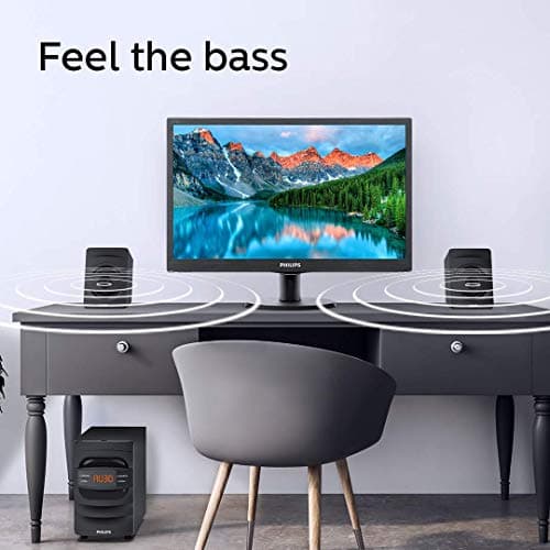 Philips Audio MMS2625B 2.1 Channel, 31 W, Bluetooth Connectivity, Wired Multimedia Computer Speaker, FM, USB, Audio in Speakers, 15mm Subwoofer, Wide Compatibility - MP3 Player, TV, PC (Black) 3