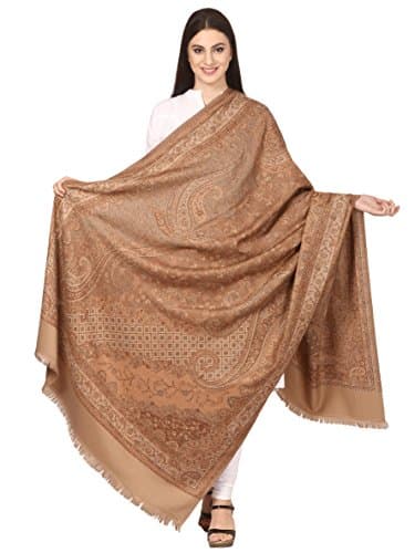 Pashtush Womens Jamawar Shawl Parent (Taupe)