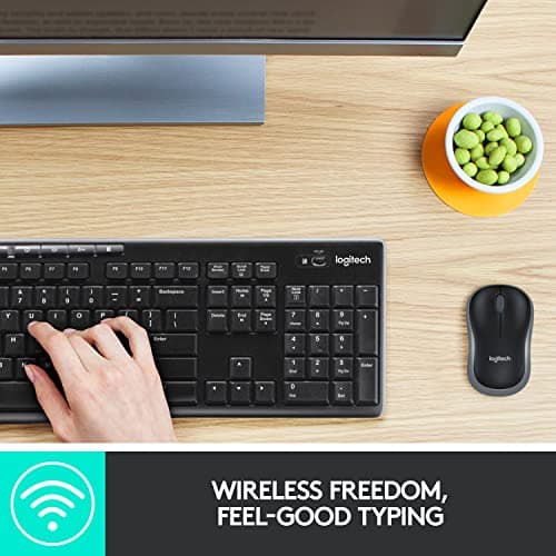 Logitech MK270r Wireless Keyboard and Mouse Combo for Windows, 2.4 GHz Wireless, Spill-Resistant Design, 8 Multimedia & Shortcut Keys, 2-Year Battery Life, PC/Laptop- Black 2