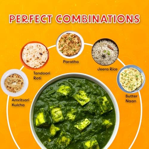 Chokhi Dhani Palak Paneer Ready to Eat 300g | Pure Veg Spinach & Paneer Curry | Heat & Serve Indian Meal | No Added Preservatives 4
