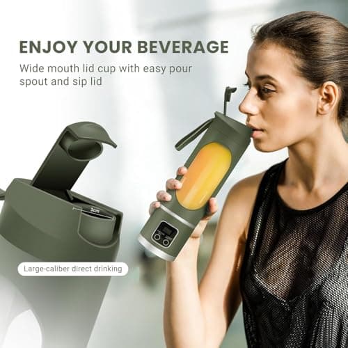 CRAYLUXE Portable Juicer Blender – 450ML | 12-Blade | USB Rechargeable | Smoothies, Shakes & Juices | Travel-Friendly (GREEN) 3