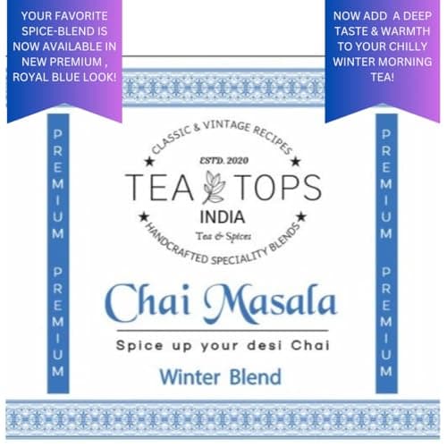 Tea Tops India Winter Chai Masala | Premium Blend curated for Winter Season using 7 Hand-picked Spices from Idukki, Kerala | Blended & Stone pounded to retain Natural oils for a Warm Winter Masala Cha 5