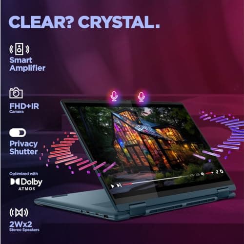 Lenovo Yoga 7 Intel Evo Core Ultra 5 125H Built-in AI 14"(35.5cm) WUXGA-OLED 400Nits 2-in-1 Laptop (16GB/1TB SSD/Win 11/Office Home 2024/Digital Pen/3 Mon. Game Pass/Teal/1.5Kg), 83DJ00FXIN 5
