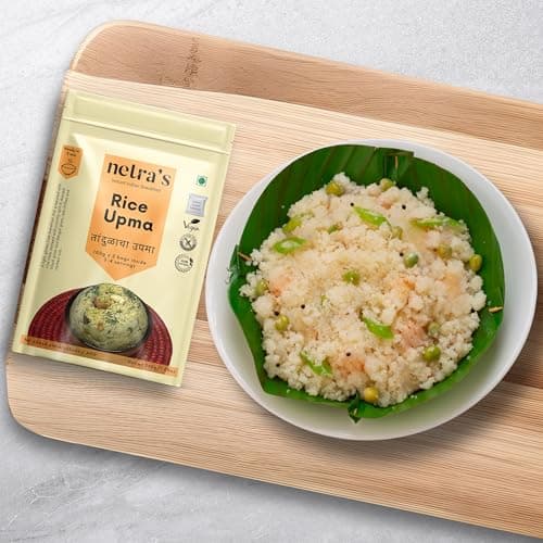 Netra’s Instant Rice Upma Mix – 200g Pack | Pack of 1 | Gluten-Free & Preservative-Free | Made with Premium Rice | Quick & Easy to Prepare | Perfect for Healthy Breakfast, Office Lunch, Travel 5
