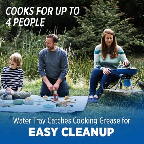 CAMPINGAZ Gas Powered Party Grill, Camping Stove And Grill, All-In-One Portable Camping Bbq, With Griddle, Grid And Pan Support, Black, Free Standing 5