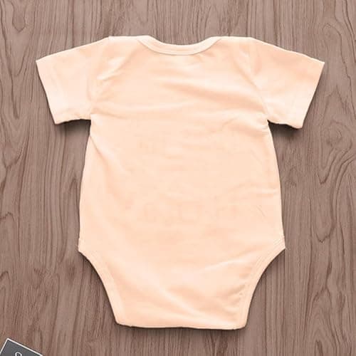 KNITROOT Bua Family Special Onesies, Unisex Baby Kids 100% Cotton Envelope Neck Half Sleeve Peach Romper, Bodysuit, Sleepsuit, Bua's Little Cuppie Cake, 6-9 Months, Infant Cloths for Boys & Girls 4