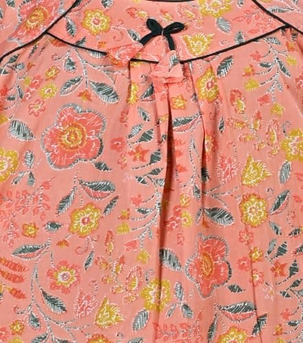Bejod's Collection Women Pure Cotton Nighty Combo Pack | Full Length Floral Printed Cotton Nighty Maxi | Soft & Breathable Night Dress for Women L-4XL (Peach, 4XL) 4