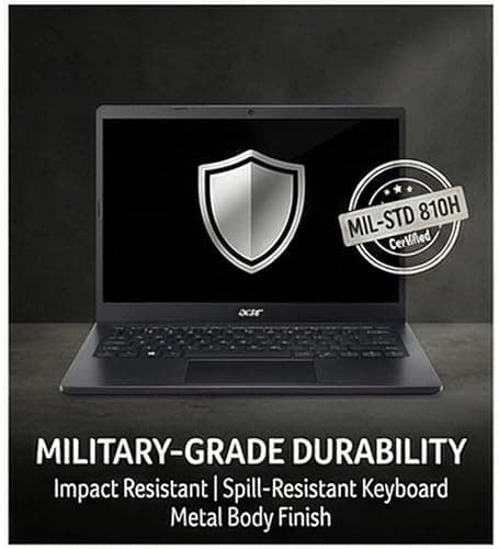acer TravelLite Thin Laptop AMD Ryzen 5 7430U (6-Core) |8GB RAM, 512GB SSD | 14" Full HD Anti-Glare Display |Privacy Shutter| Windows 11| MS Office | Metal Body | 1.34Kg | Black | 1 Year Warranty 5