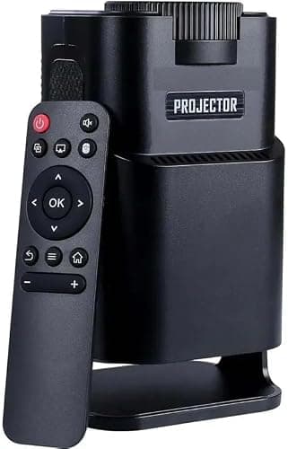 Portable Mini Projector, 4K 1080P Full HD Projector, Support Video Projector, WiFi 5G BT 5.0, Cinema Projector 180° Can Be Rotated, Android 11, Compatible with TV Stick/Windows/iOS (Projector.)