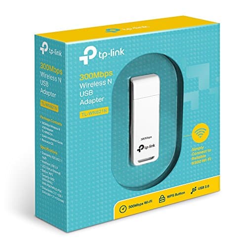 TP-LINK TL-WN821N 300 MBPS WiFi WI-FI Wireless N USB Adapter, MIMO, WPS Button, Supports Windows 11/10/8.1/8/7/XP, Mac OS 10.15 and earlier, Linux 3
