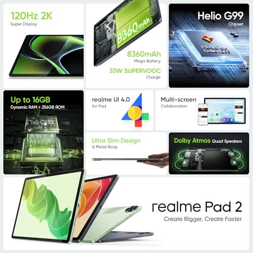 realme Pad 2 LTE 8 GB RAM 128 GB ROM 11.5 inch (Inspiration Green) 2