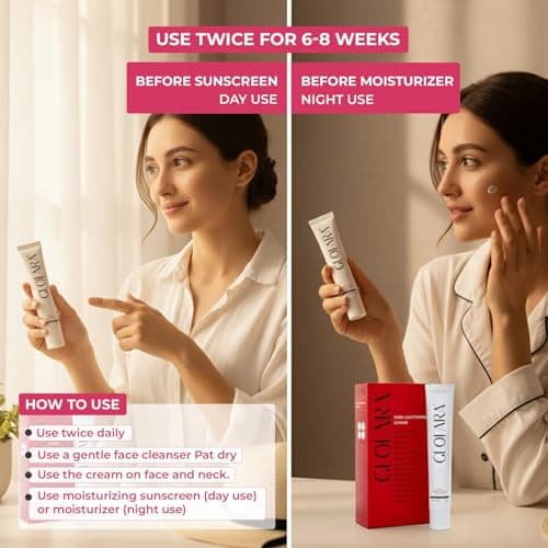 GLOFARA Skin Lightening Cream with Glutathione, Alpha Arbutin (Blueberry Extract), Derma White & Forest Water | Brightens, Evens Skin Tone, Reduces Dark Spots & Pigmentation 5