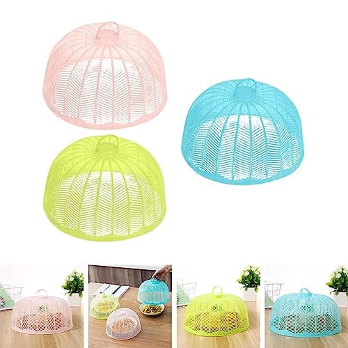 ATORSE Mesh Food Cover Soft Reusable Mesh Cake Covers Net for Outdoors BBQ Parties Pink 5