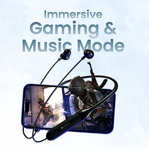 Portronics Harmonics Z7 Bluetooth Wireless in Ear Earphones with Upto 40 Hours Playback, 10mm Dynamic Driver, Gaming Mode, High Bass, IPX4 Water and Sweat Resistant, Type C Fast Charging(Black) 3