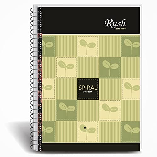 Rush Rough A4 Spiral Notebook 500 Pages | Unuled Notebook | 500 Pages Notebook Plain | Pack of 1 | Spiral Register (500 Pages, Unruled (Plain))