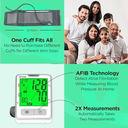 Dr Trust Dr. Trust Atrial Fibrillation Automatic Digital Bp Monitor Machine (Includes Adapter, Carry Bag, Batteries) 3