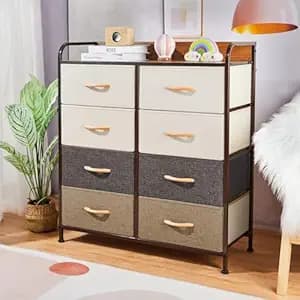 Amazon Brand - Umi Fabric Chest of 8 Drawers Closet Drawer Organizer for Wardrobe Drawer Storage Organizer Chest of Drawers for Closet Living Room Bedroom Storage Organizer Stand Bookself (79x29x89cm)