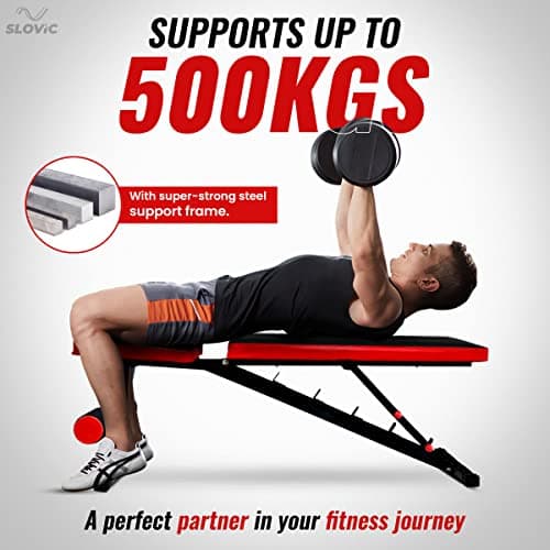 Adjustable Gym Bench for Home Workout by SLOVIC (Weight Capacity Up To 500 kg) Incline Decline Bench with 7 Positions | Fitness Bench for Bench Press, Chest Press | Exercise Bench for Home 4