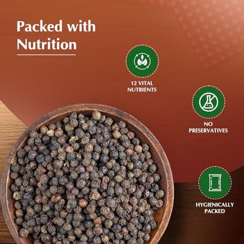 Vedaka Black Pepper Whole (Kali Mirch) |100g |No added colours | No added preservatives | Seeds | 4